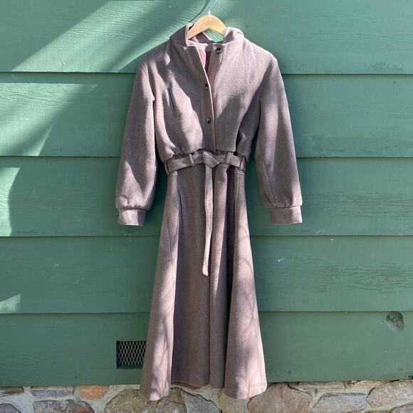 Very Vintage Wool Duster Coat with Hood - Picture 3 of 12